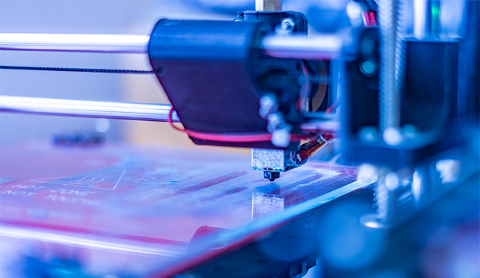 A close up of manufacturing equipment.