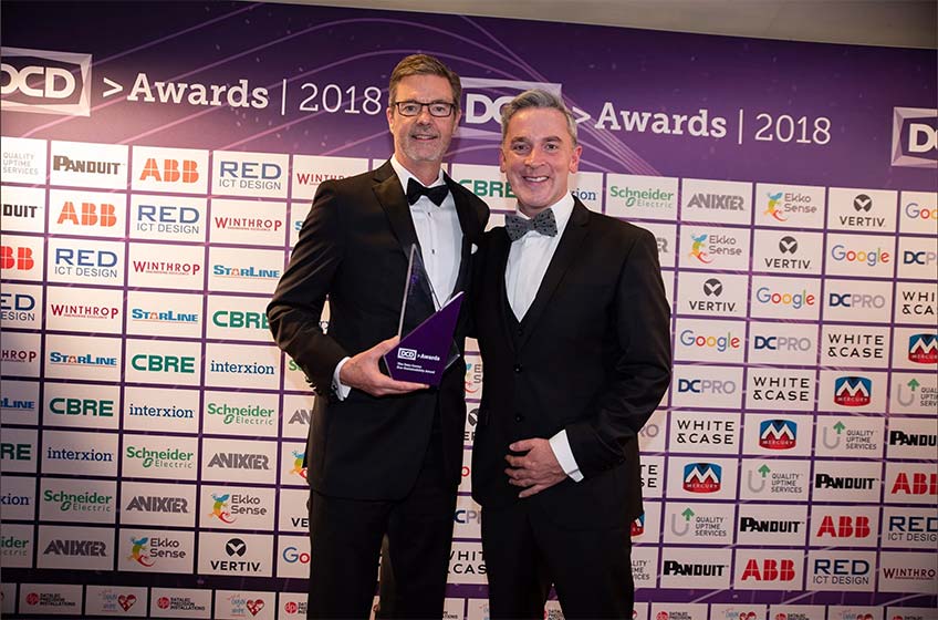 Steve Hammond and Barry Hennessy at the DCD Global Awards gala in London.