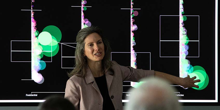 Megan Day speaks to participants at Energy Innovation Trends – NREL Partner Forum 2018.