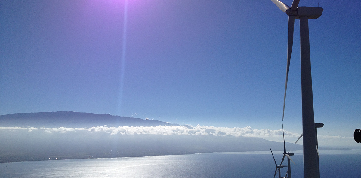 Wind farm in Maui, Hawaii