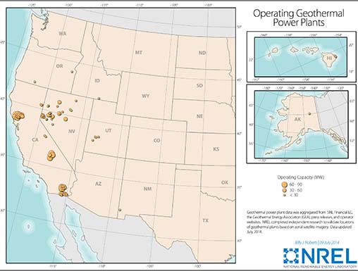 Operating Geothermal Power Plants