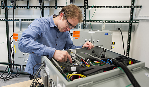 Photo of a researcher in a lab