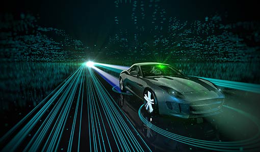 Illustration of a futuristic car