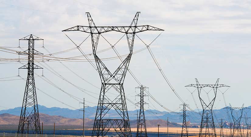 A photo of transmission lines.
