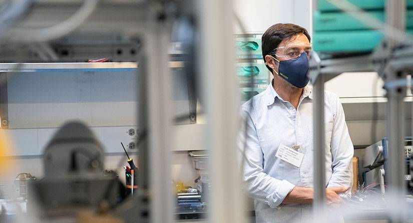 A person in a research laboratory.