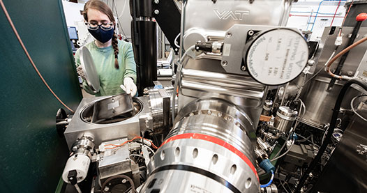A researcher working in a lab.