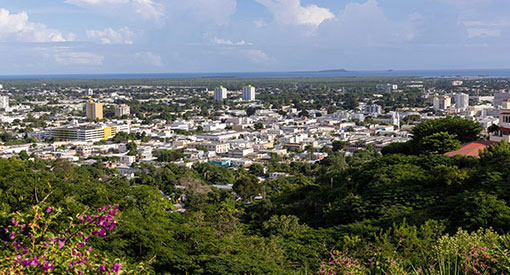 View of Puerto Rico from atop a mountain
