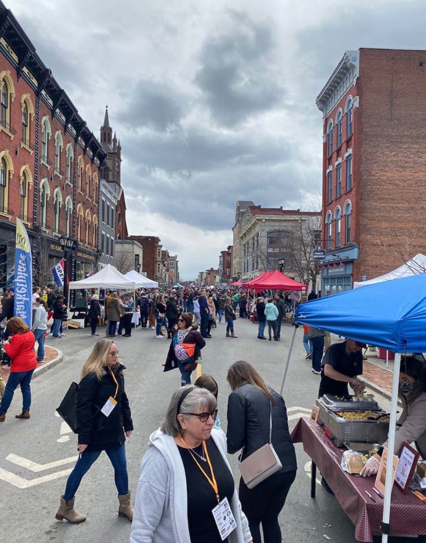 View of downtown Cohoes, New York.