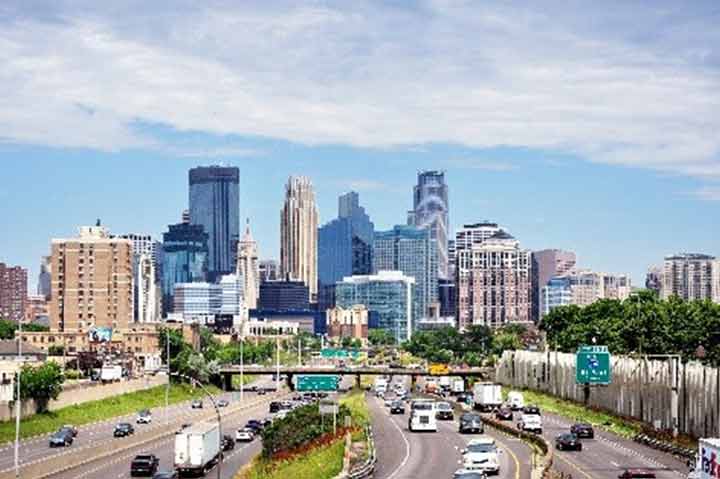 A road leading into a city