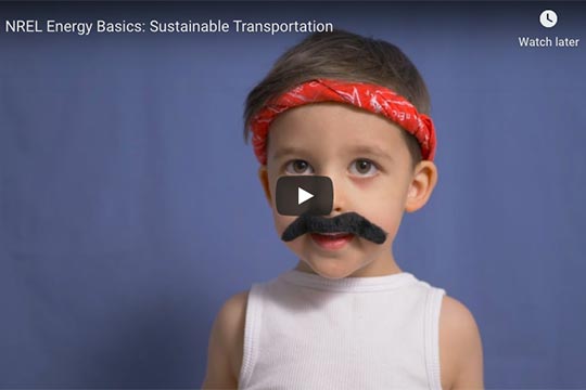 Comical image of boy with mustache.