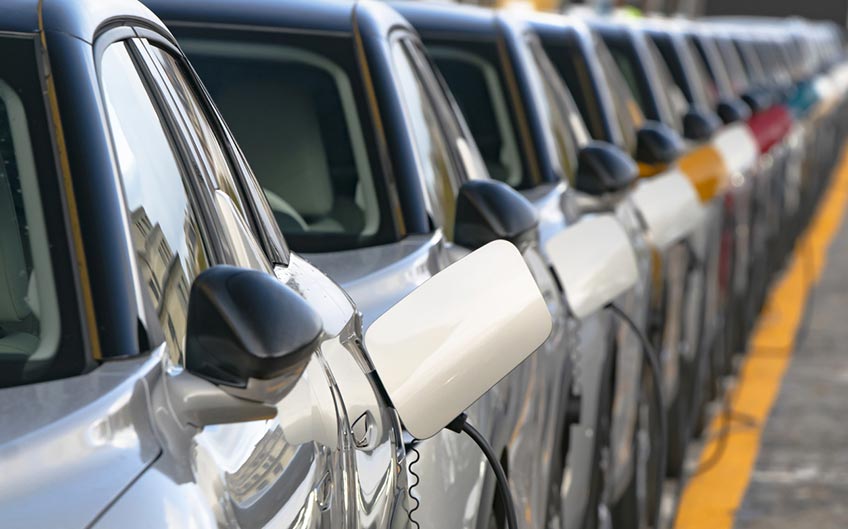 Electric vehicles charging.