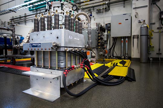 Experimental machinery in the lab with lots of electrical wiring.