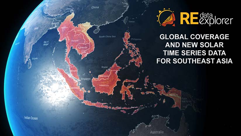 Image of the globe with the title "Global Coverage and New Solar Time Series Data for Southeast Asia"
