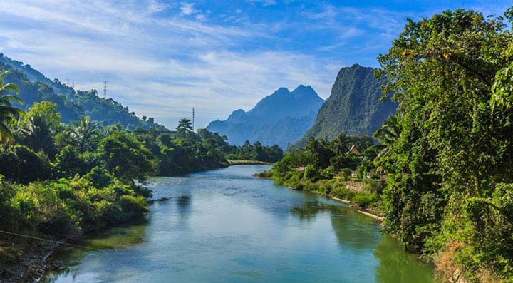 Photo of a river in Lao PDR.