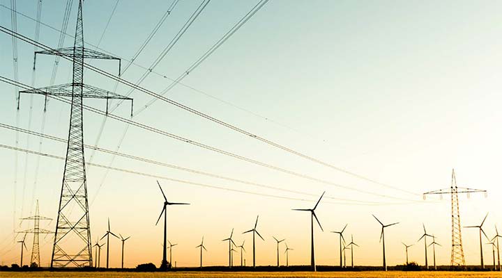 Wind turnines and transmission lines