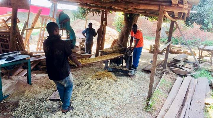 An example carpentry workshop with tools powered by a micro-grid.