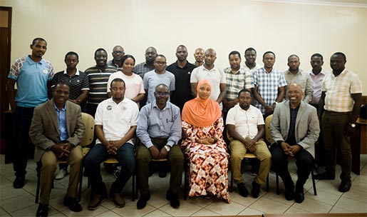 A group of people smiling.