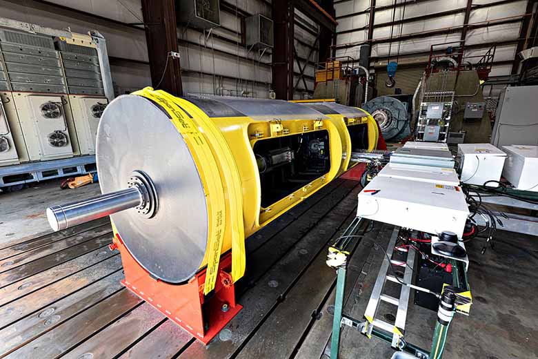 Yellow device in a facility